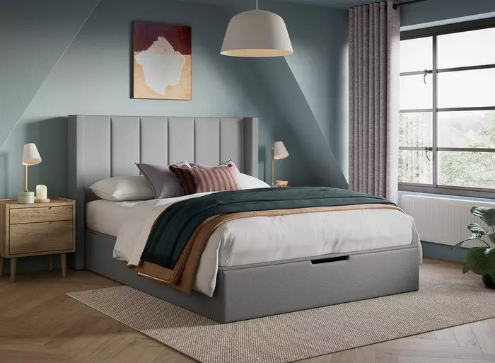 Adwell Upholstered Ottoman Bed Frame