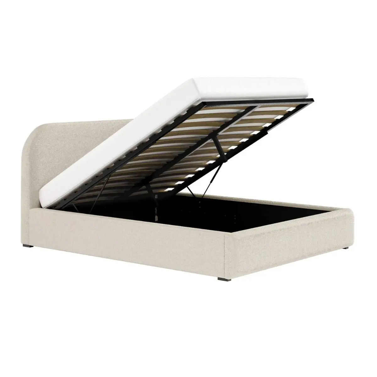 Flair Alba Ottoman Bed Cream Boucle - Image 2