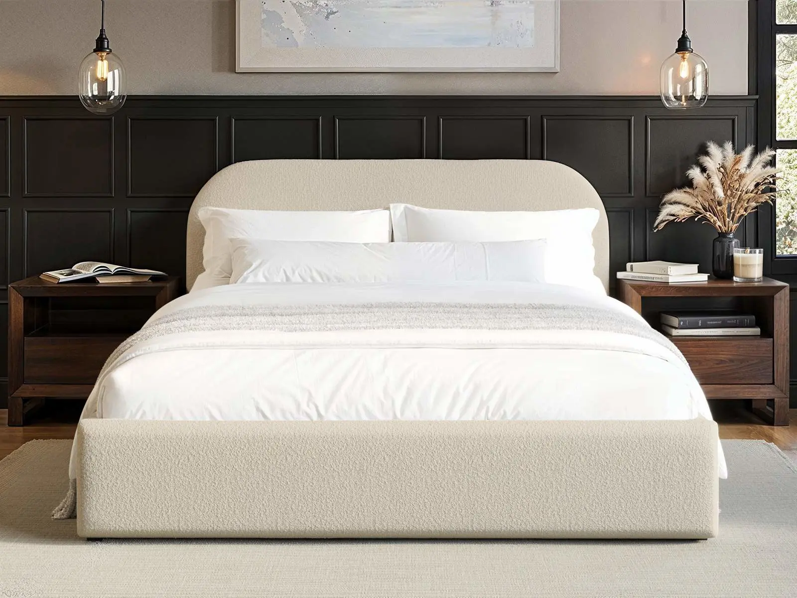 Flair Alba Ottoman Bed Cream Boucle - Image 3