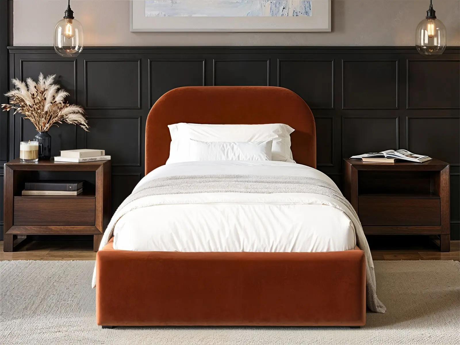 Flair Alba Single Ottoman Bed Velvet - Image 3