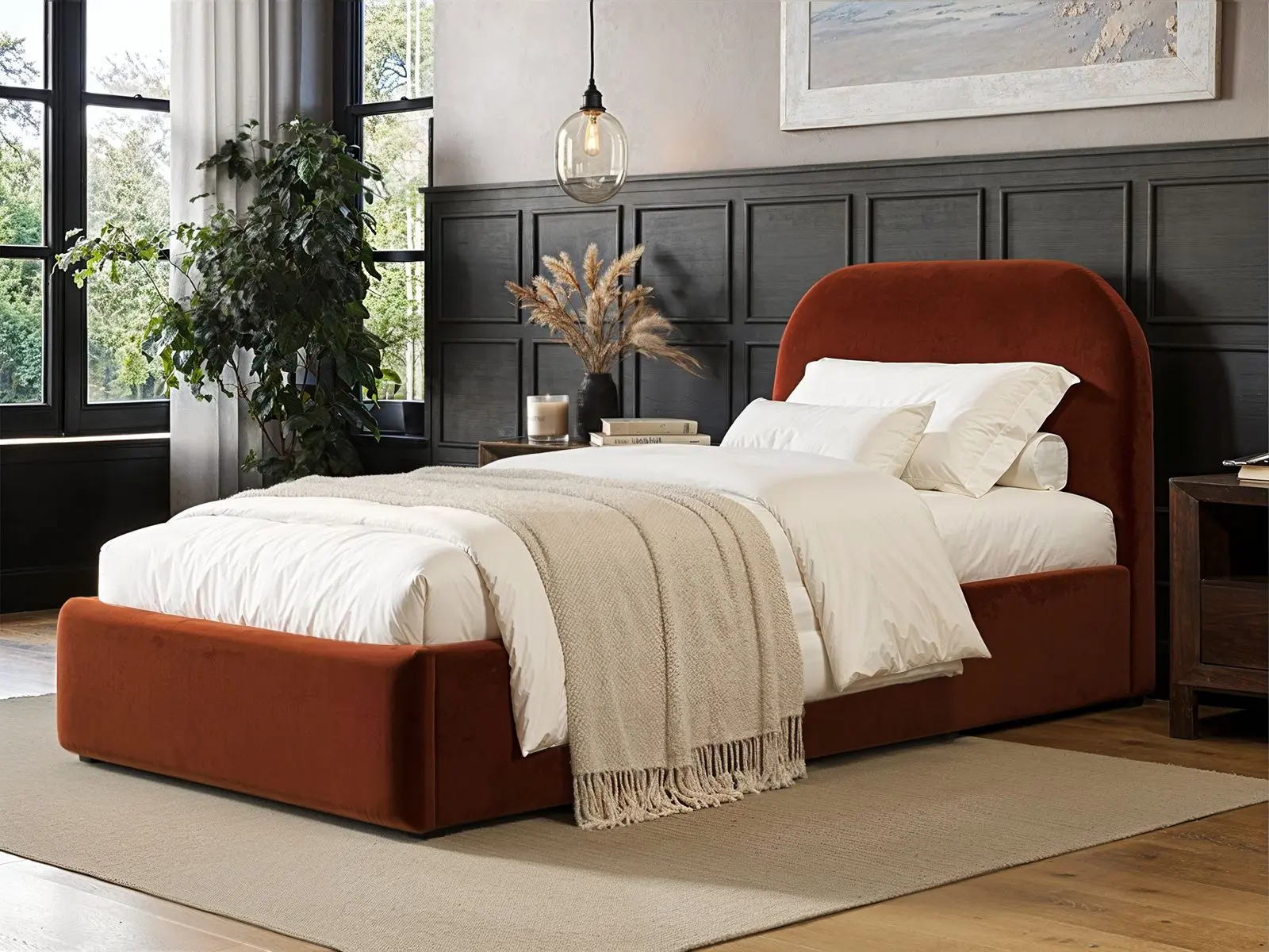 Flair Alba Single Ottoman Bed Velvet