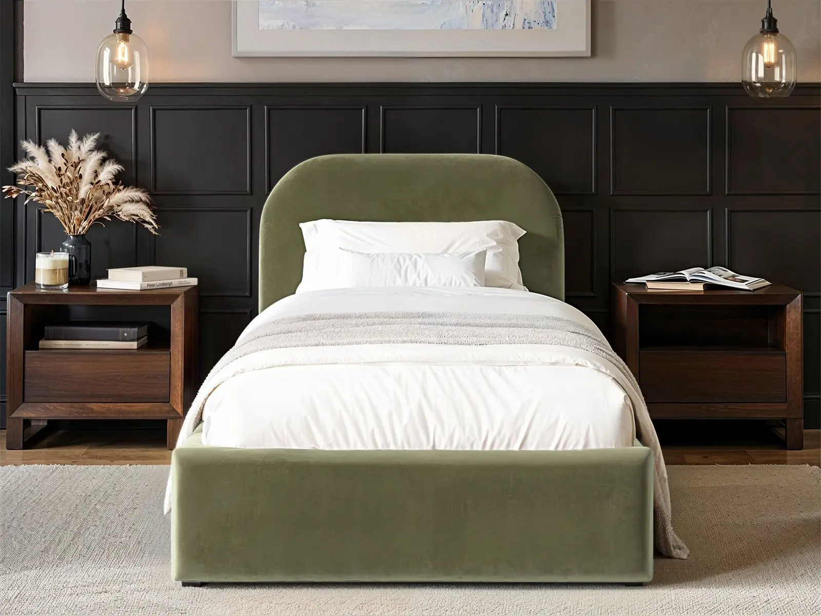 Flair Alba Single Ottoman Bed Velvet - Image 2