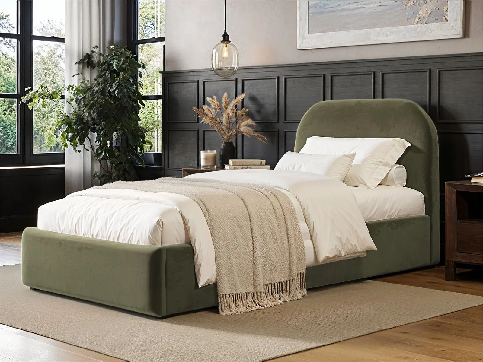 Flair Alba Single Ottoman Bed Velvet - Image 5