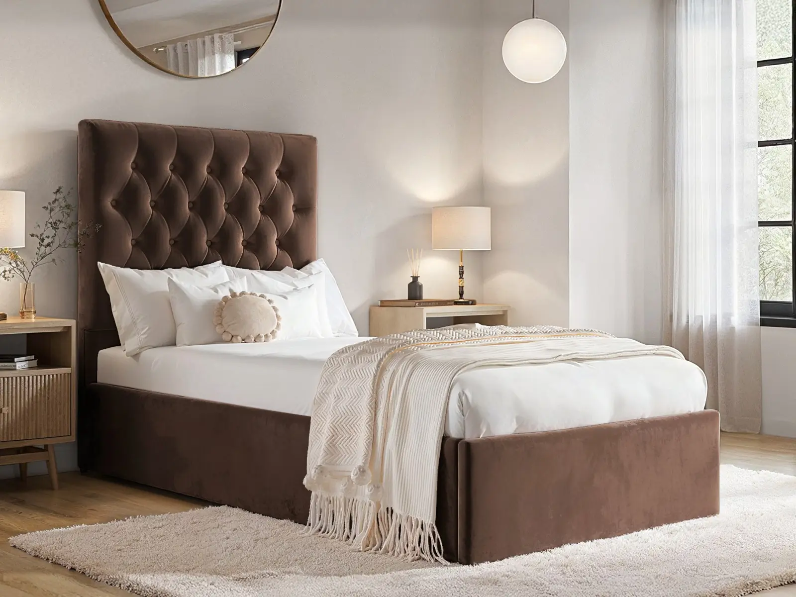Flair Milan Single Velvet Ottoman Bed - Image 3