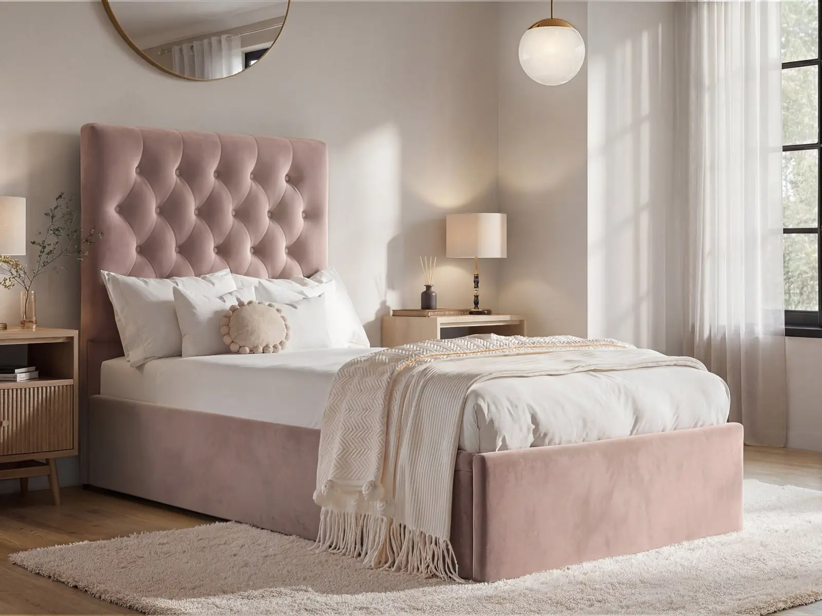 Flair Milan Single Velvet Ottoman Bed - Image 2